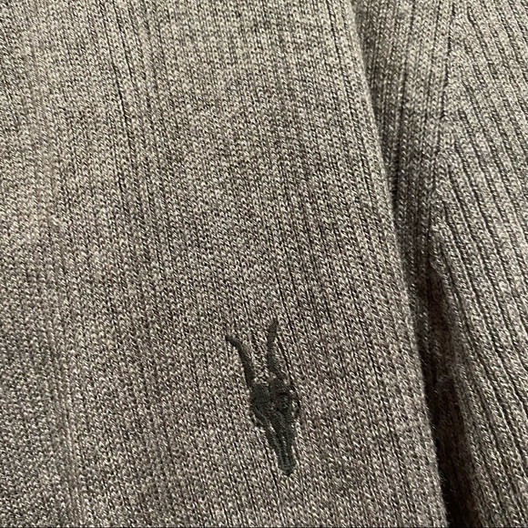 ALL SAINTS Nomo Ribbed Wool Open Front Cardigan Sweater - Picture 5 of 6